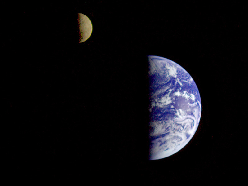 Earth and Moon from Galileo