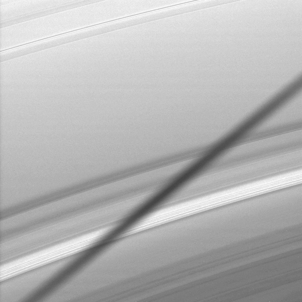 Epimetheus casts a shadow onto Saturn's A ring
