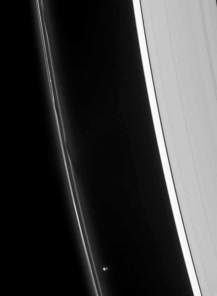 Prometheus near the F ring