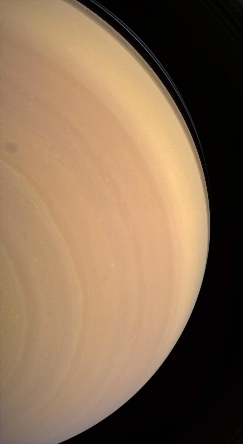 Saturn, extreme southern view
