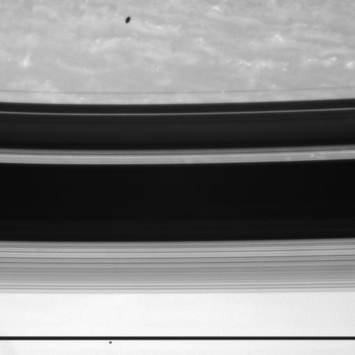 Saturn, Janus and Mimas