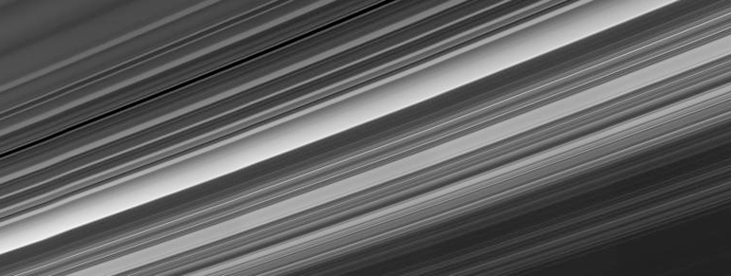 A panoramic view of Saturn's rings 