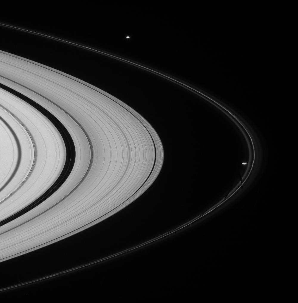 Saturn's F-ring, Prometheus and Pandora
