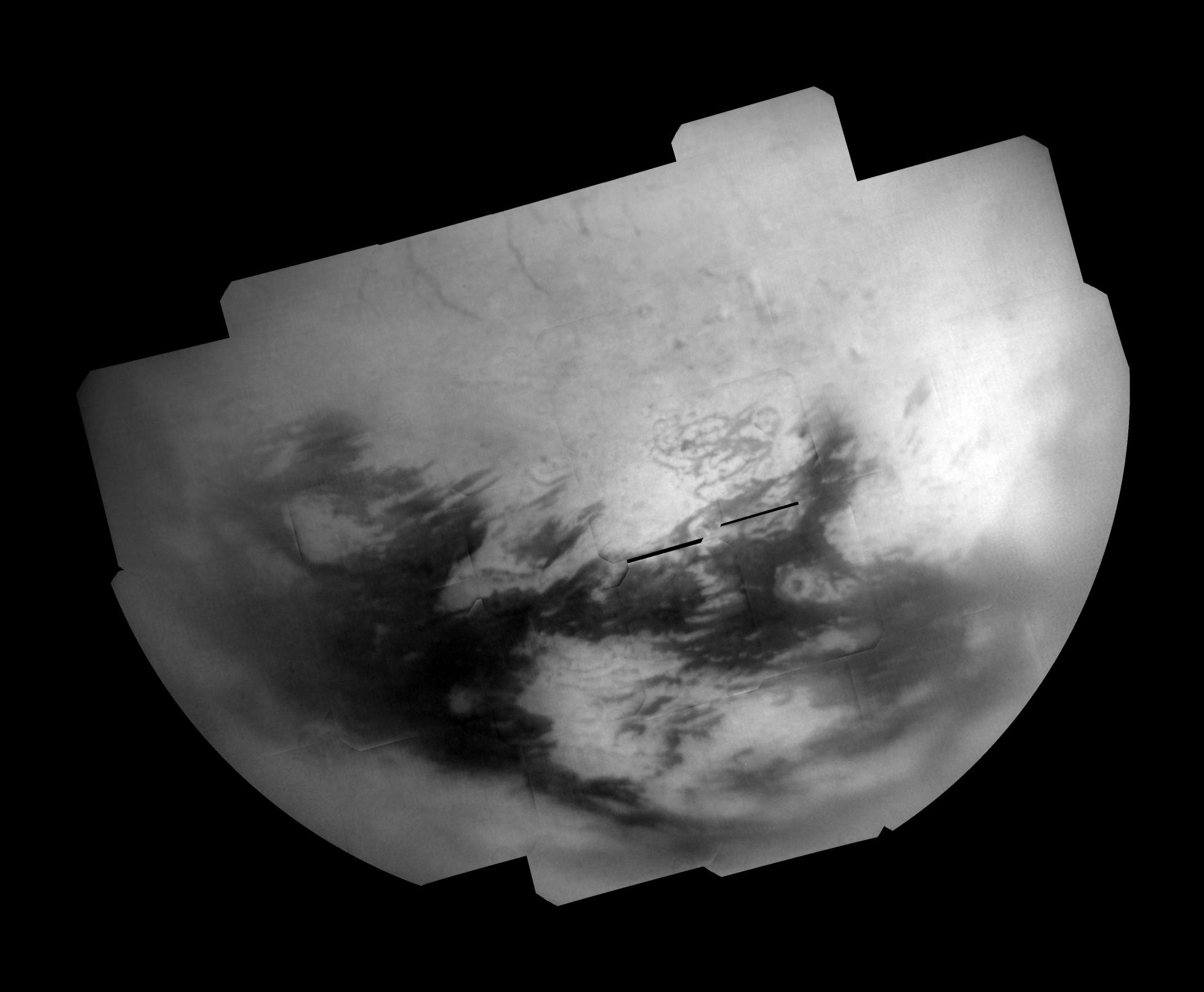 Bright and dark terrains on Titan