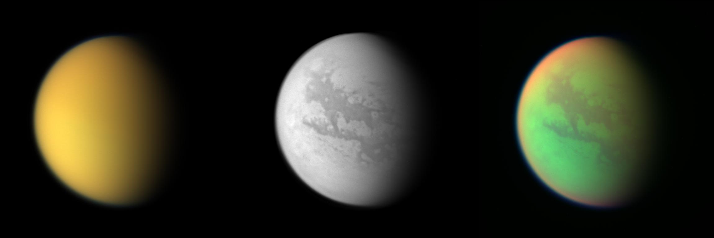 Three views of Titan