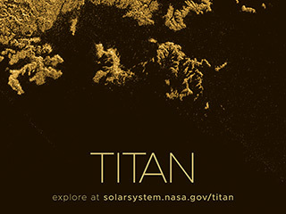 Saturn's Moon Titan Poster - Version B