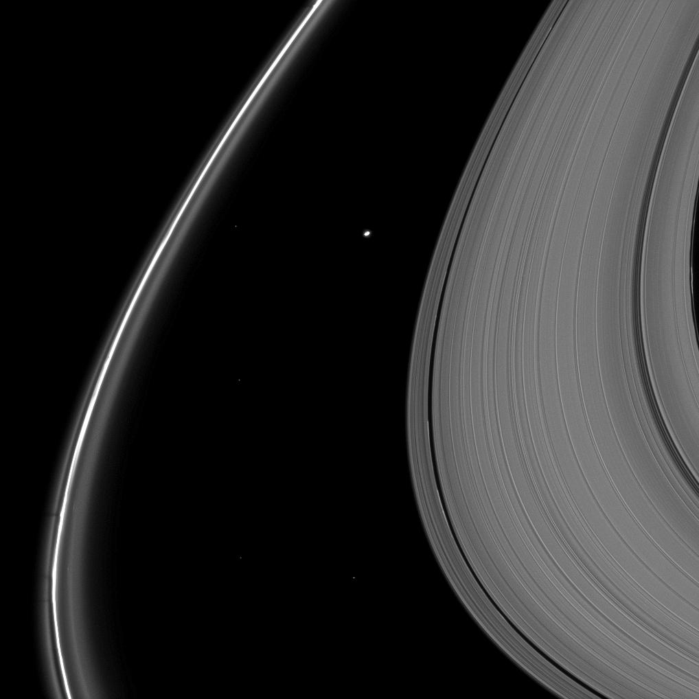 Atlas and Saturn's rings