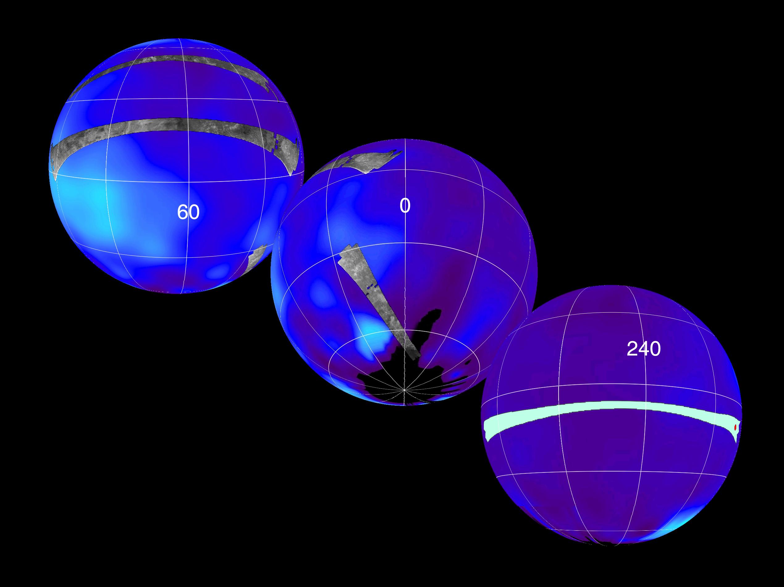 a map of Titan and current radar data collection