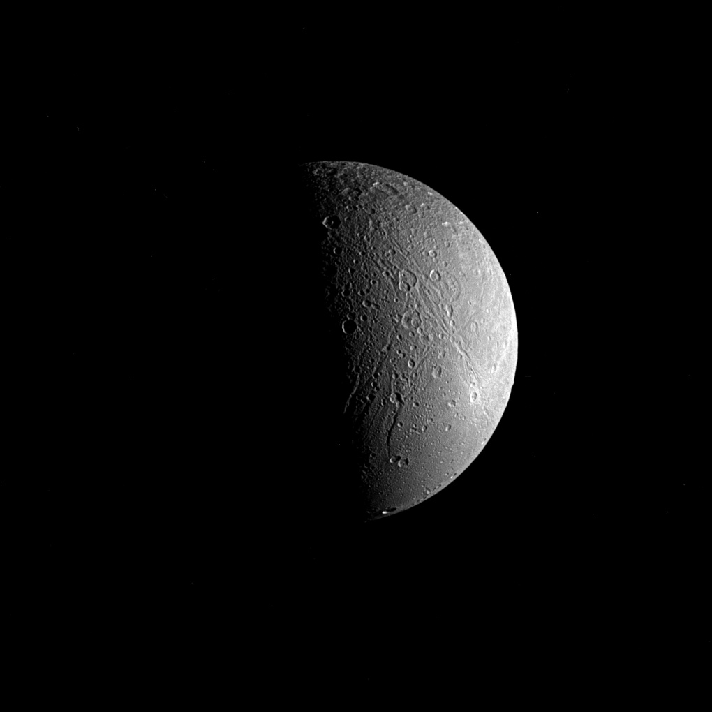 Saturn's moon Dione 