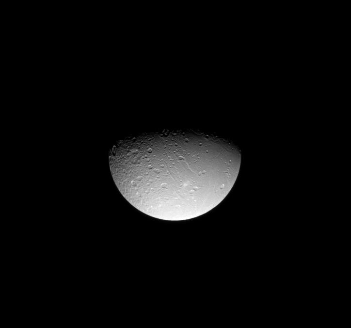 Dione's northern hemisphere