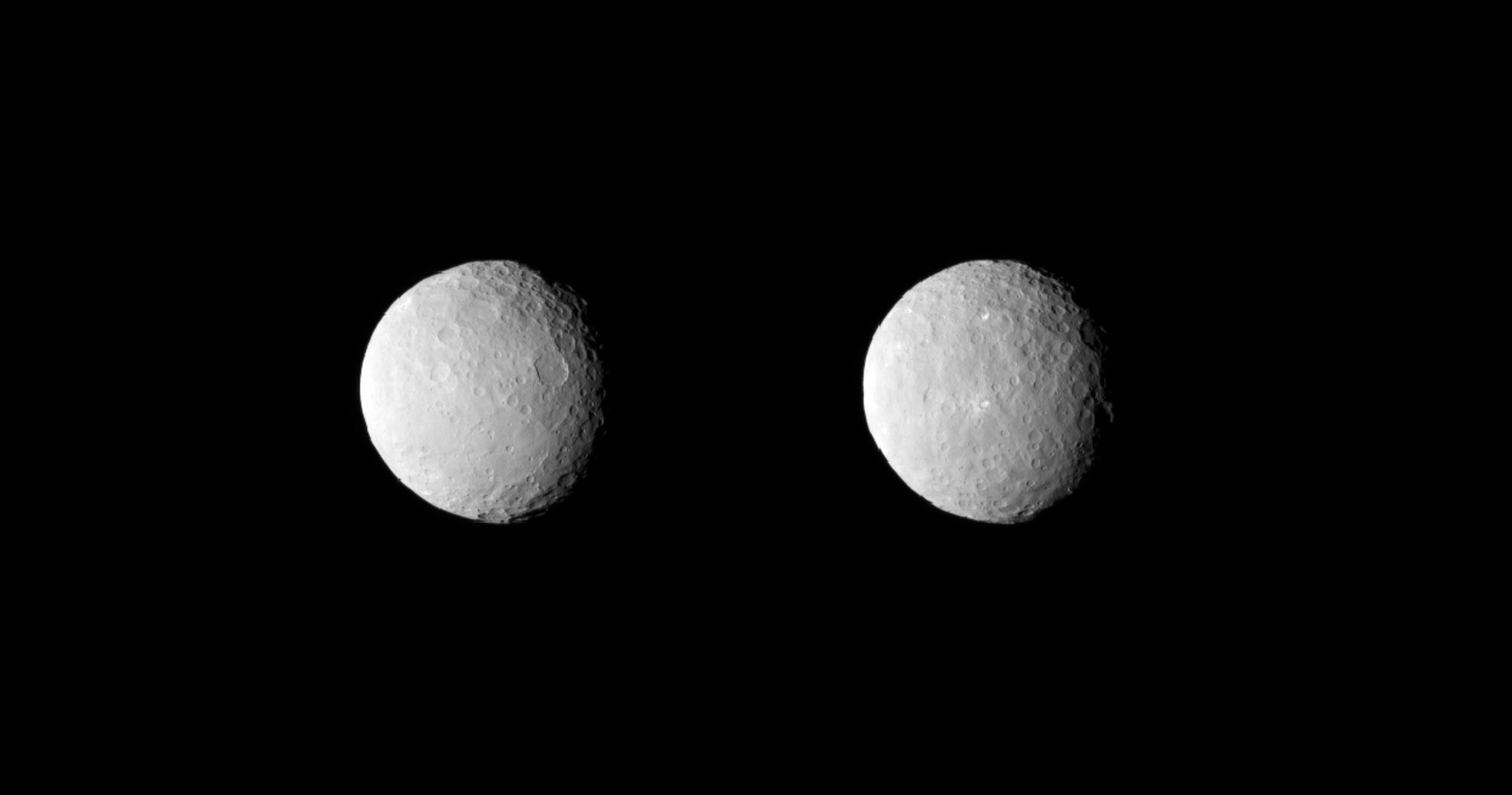 Views of Ceres on Approach, Uncropped