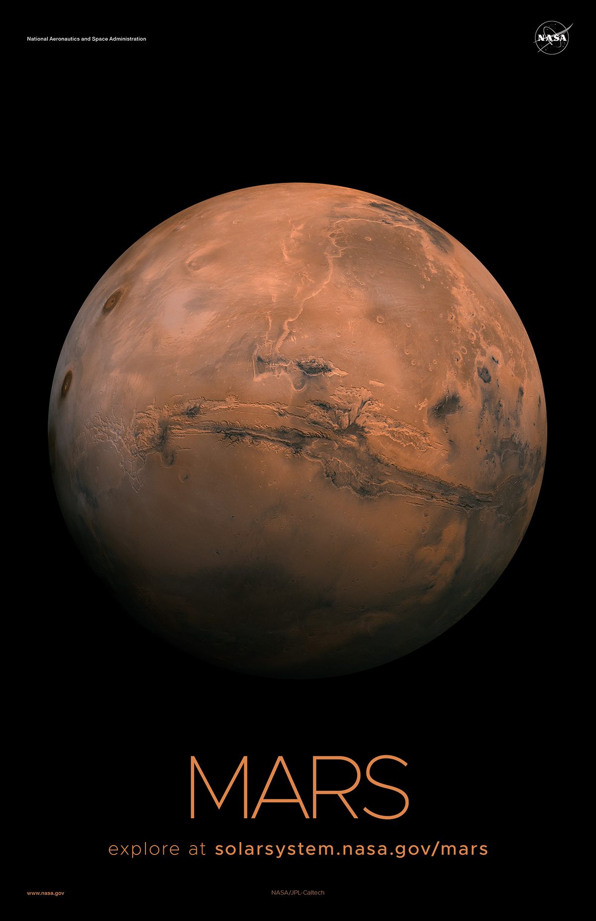 Full disk view of Mars.