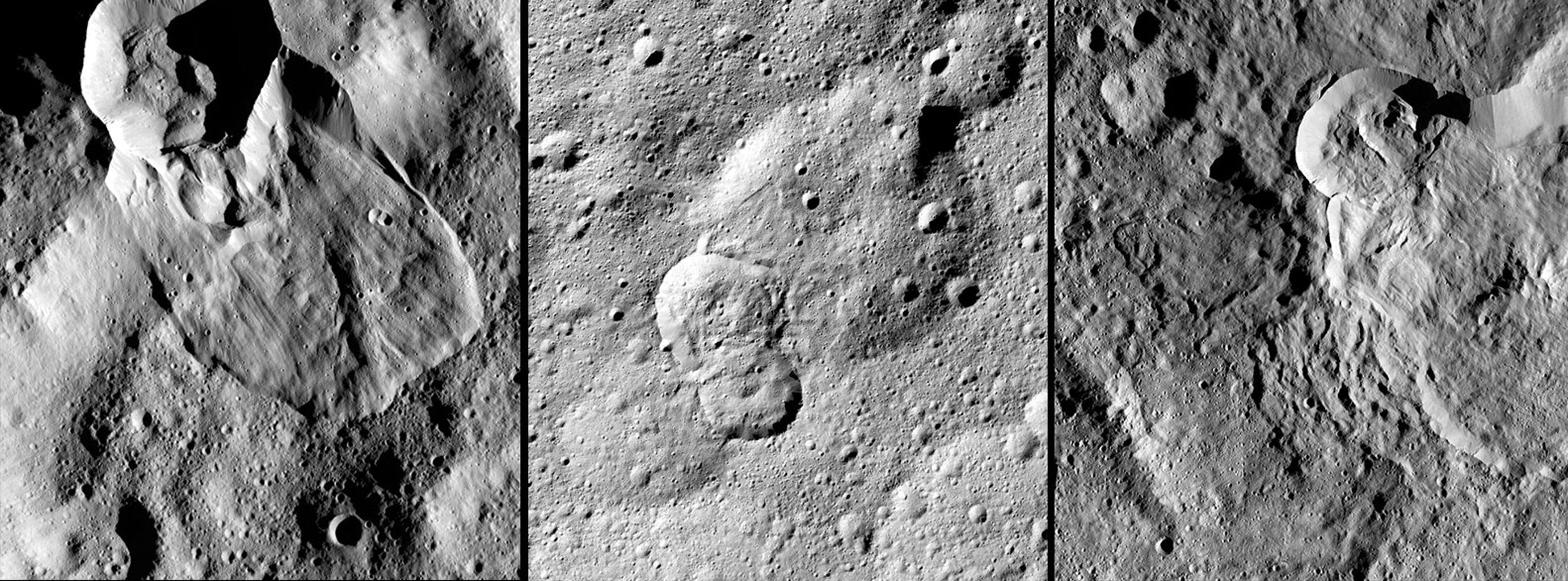 NASA's Dawn spacecraft has revealed many landslides on Ceres, which researchers interpret to have been shaped by a significant amount of water ice.