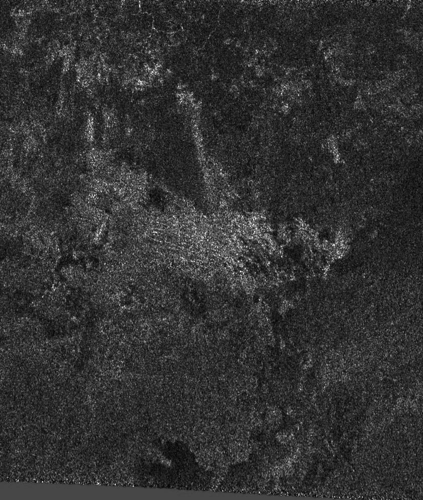 This image shows a close-up view of Titan surface.