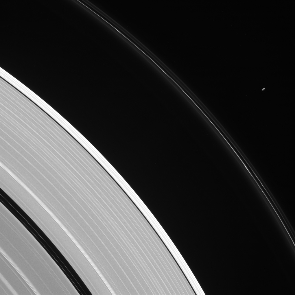 Pandora and Saturn's rings