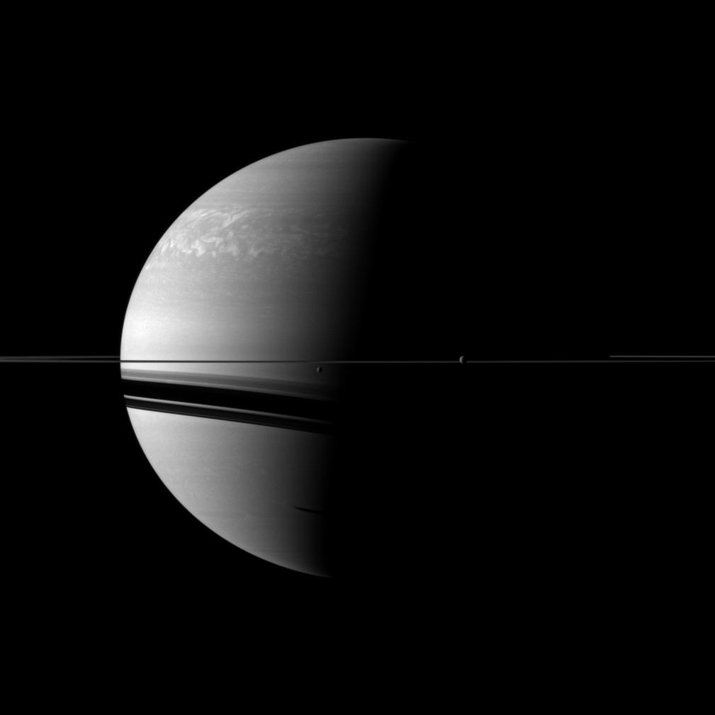 Saturn, Rhea and Dione