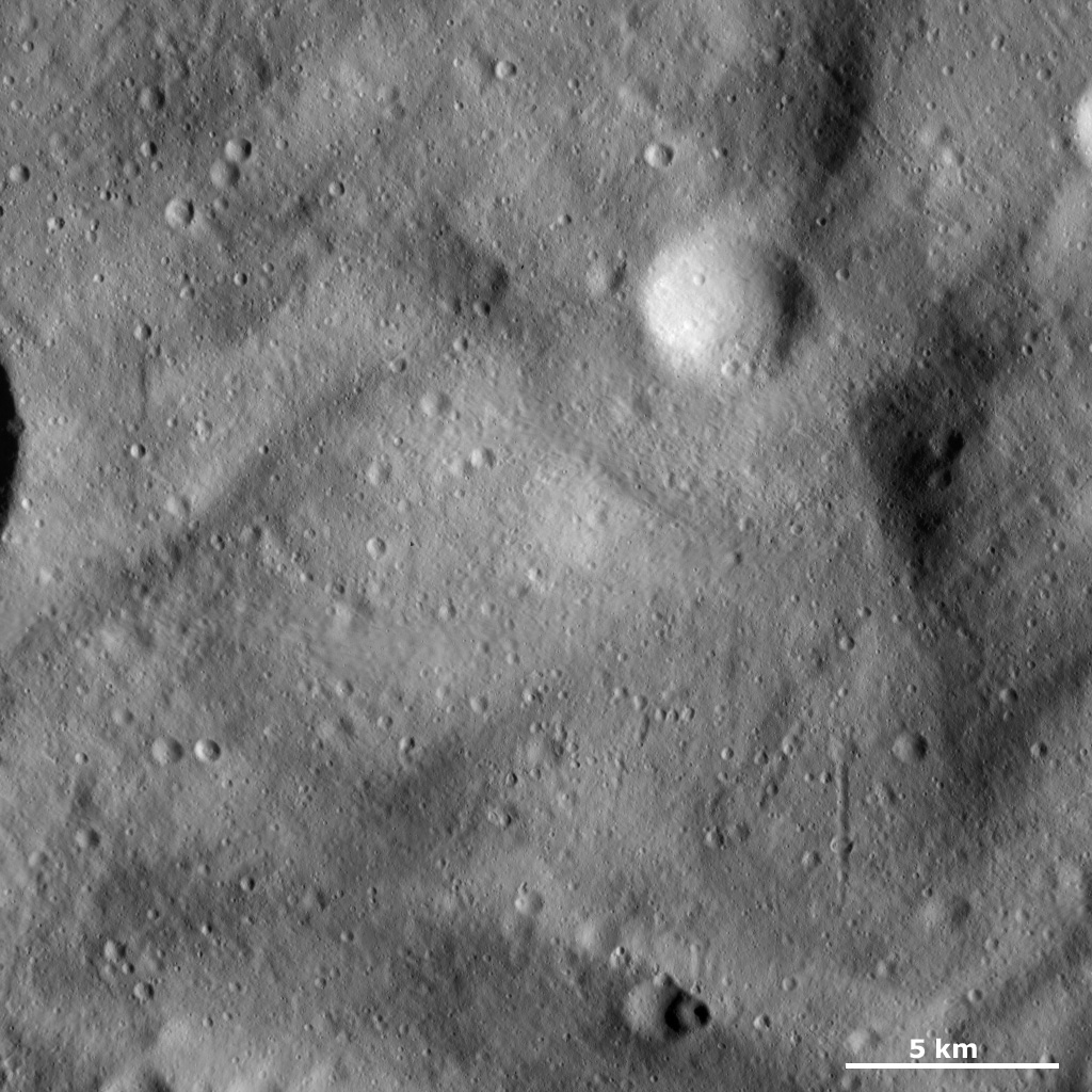 Undulating Surface and Secondary Crater Chains