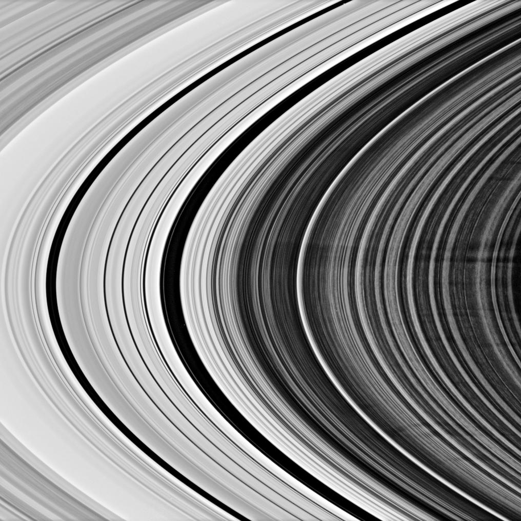 A group of more than a dozen spokes in Saturn's outer B ring