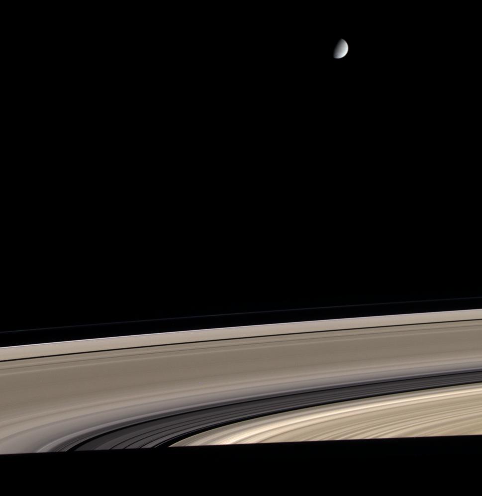 Enceladus and Saturn's rings