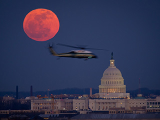 Full Moon Over U.S. Capitol