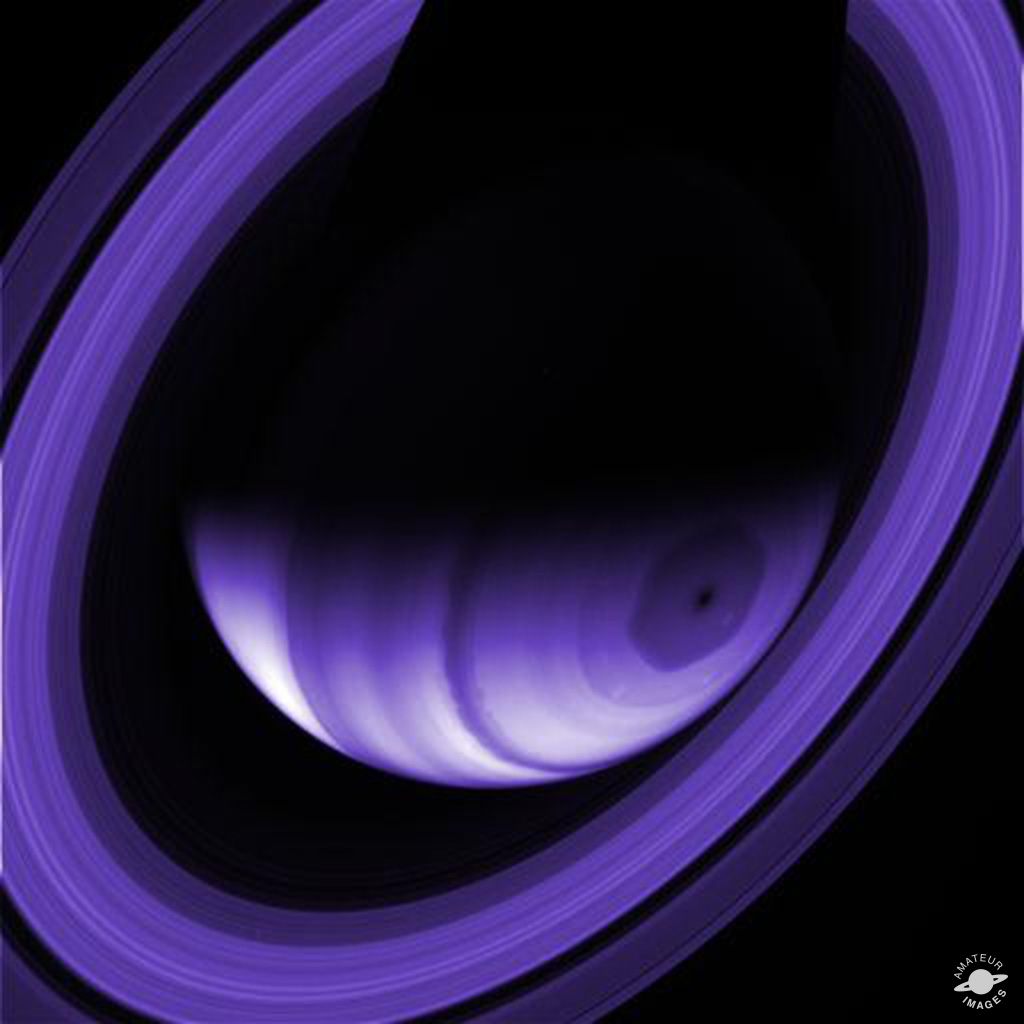 Saturn colorized purple