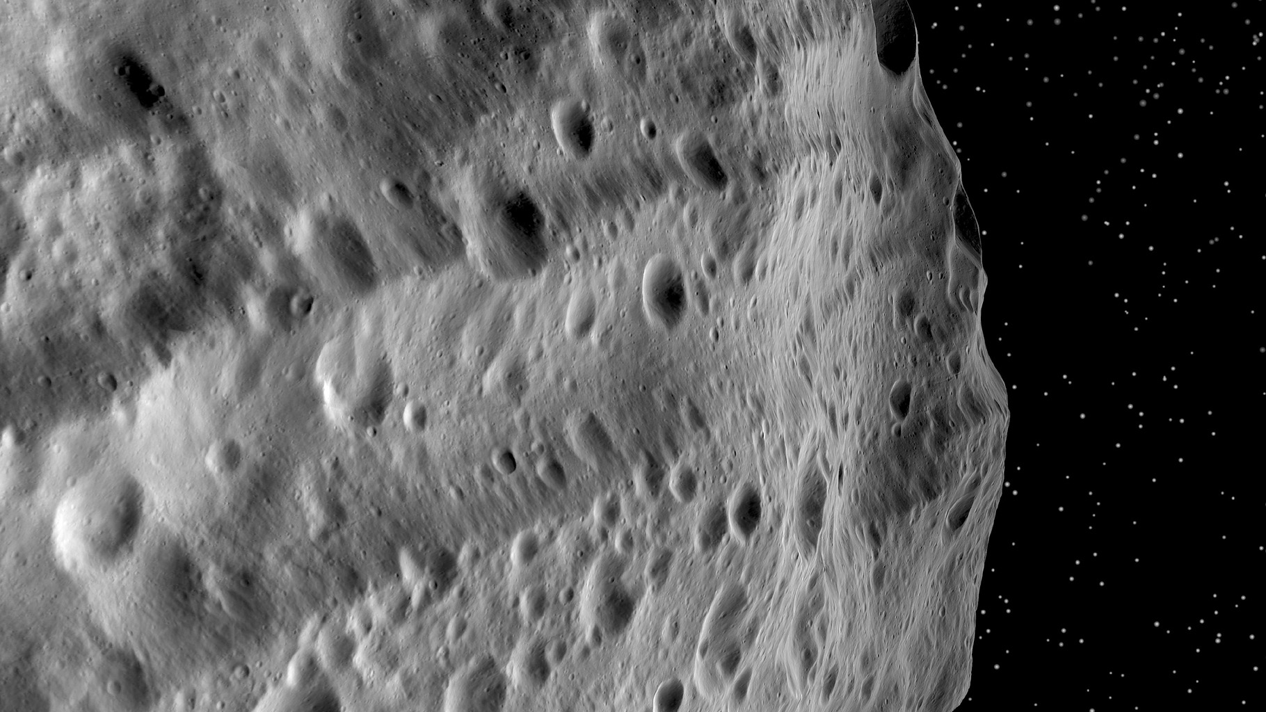 Huge Troughs on Vesta