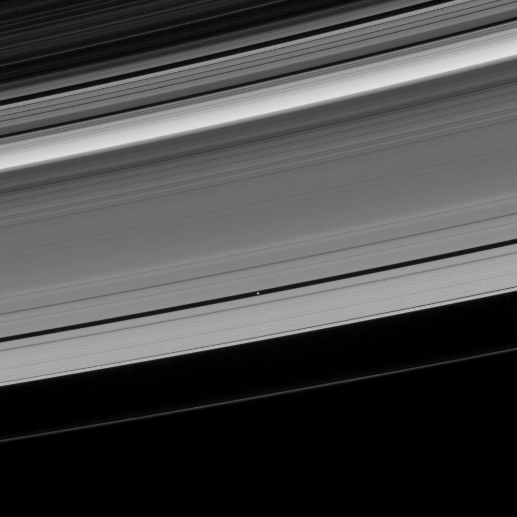 Saturn's rings and Pan