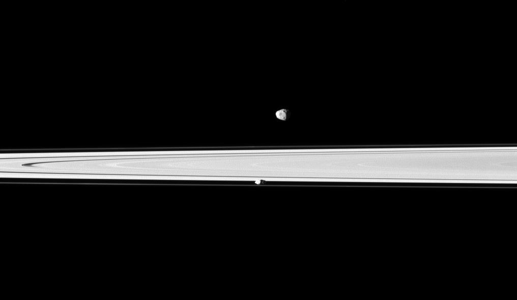 Saturn's rings, Janus and Prometheus