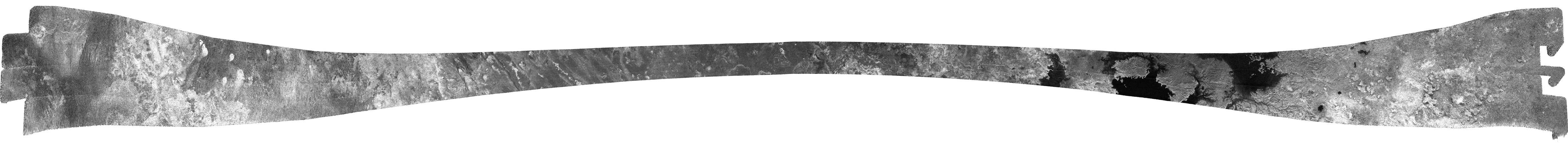 Radar swaths of Titan