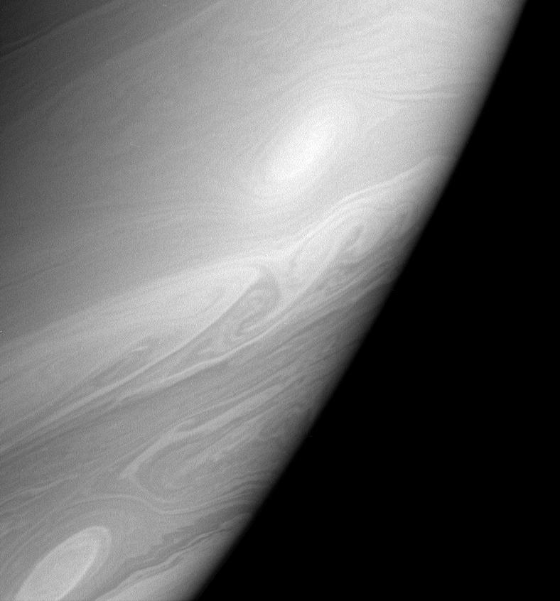 Close-up of Saturn's atmosphere