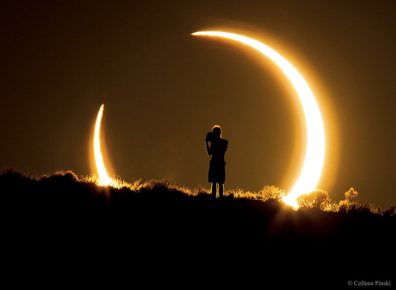 An annular solar eclipse over New Mexico.
