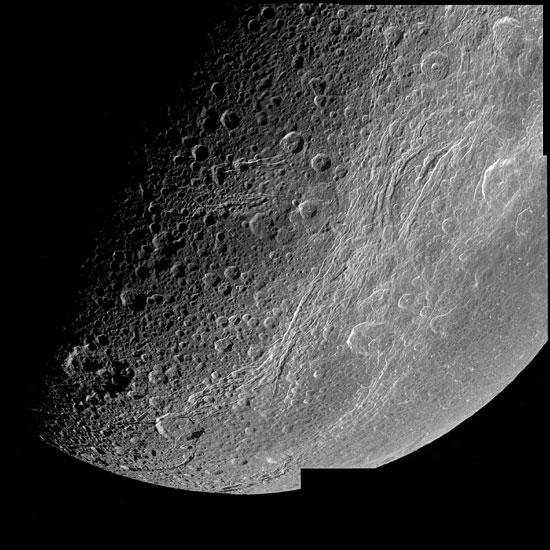 Highest Resolution View of Dione