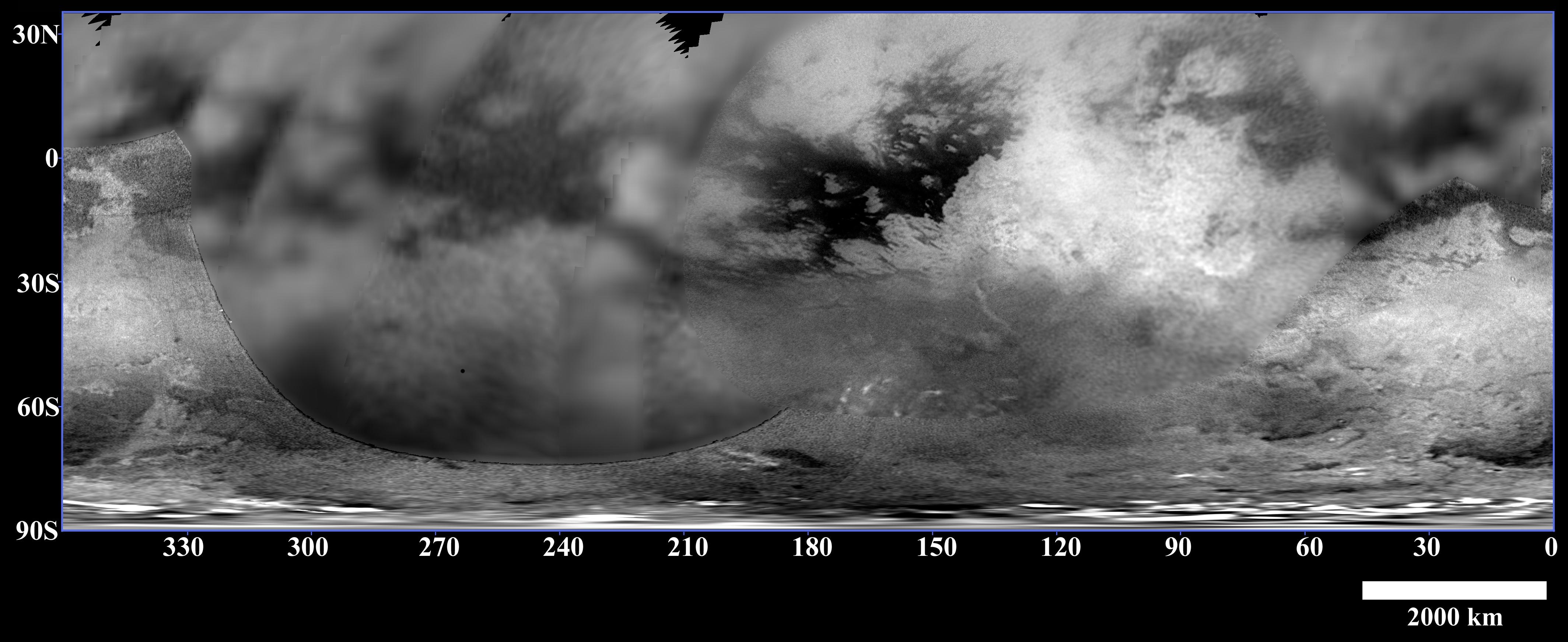 Map of Saturn's moon Titan