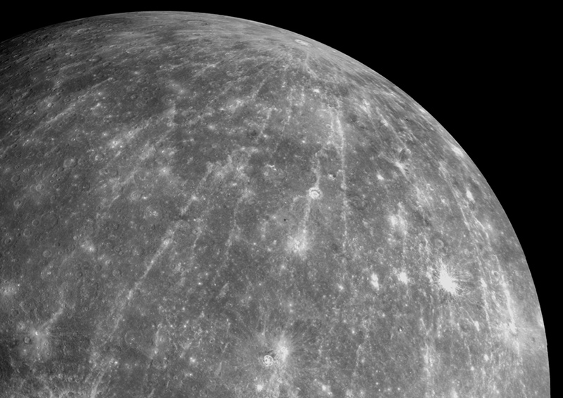 The Hokusai Crater on the planet Mercury