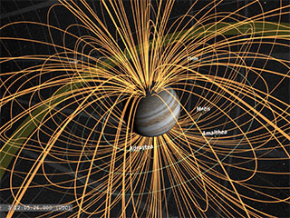 Jupiter's Magnetic Field Visualization