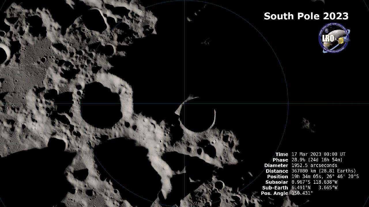 does the south pole of the moon get sunlight