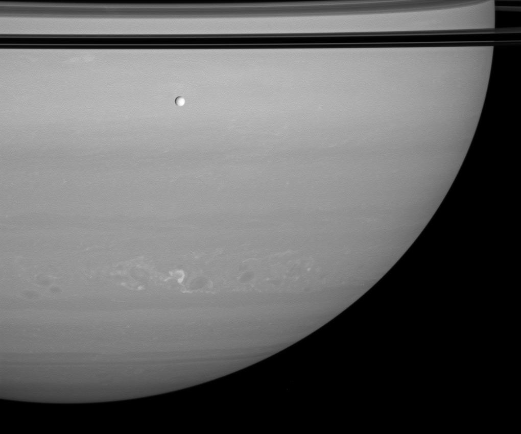 Tethys and Saturn