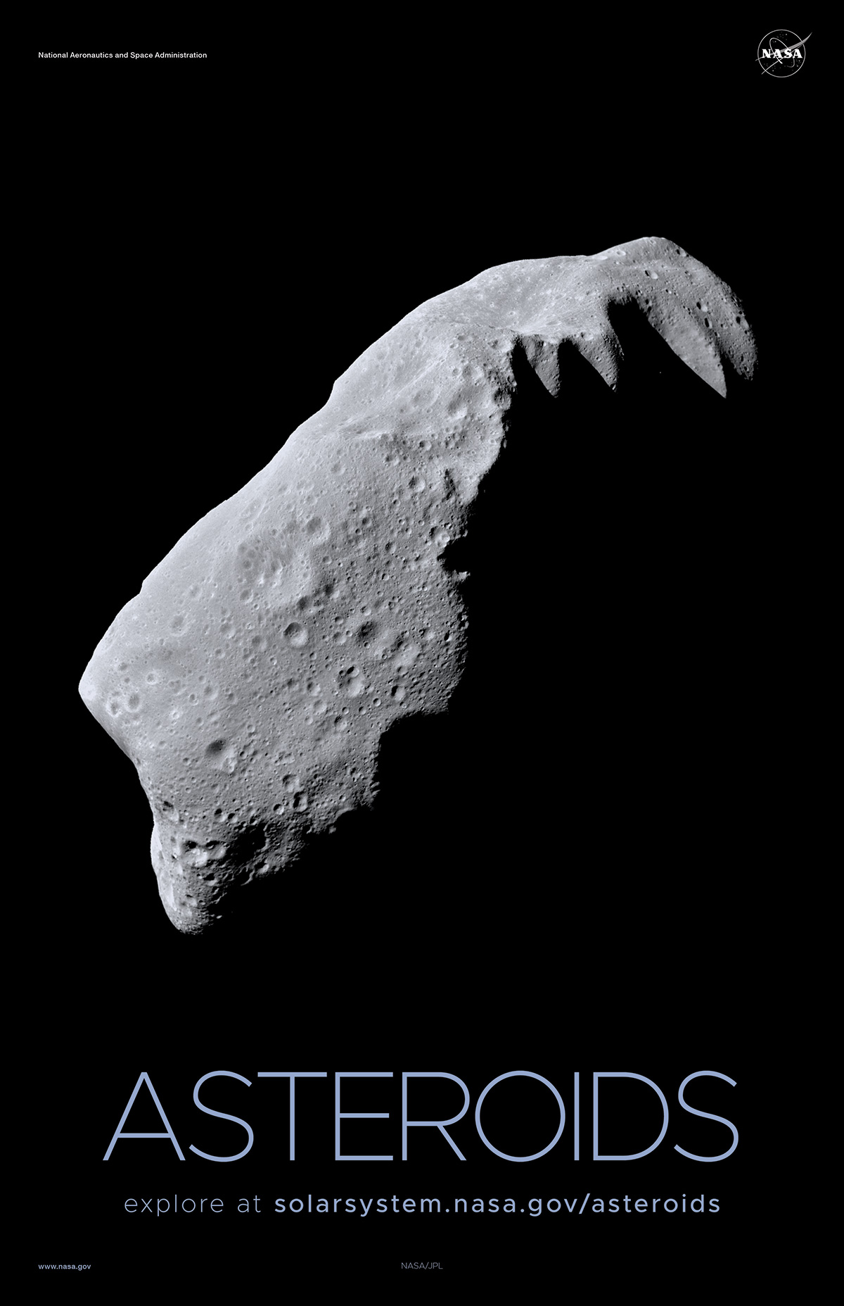 A movie-style asteroid poster.