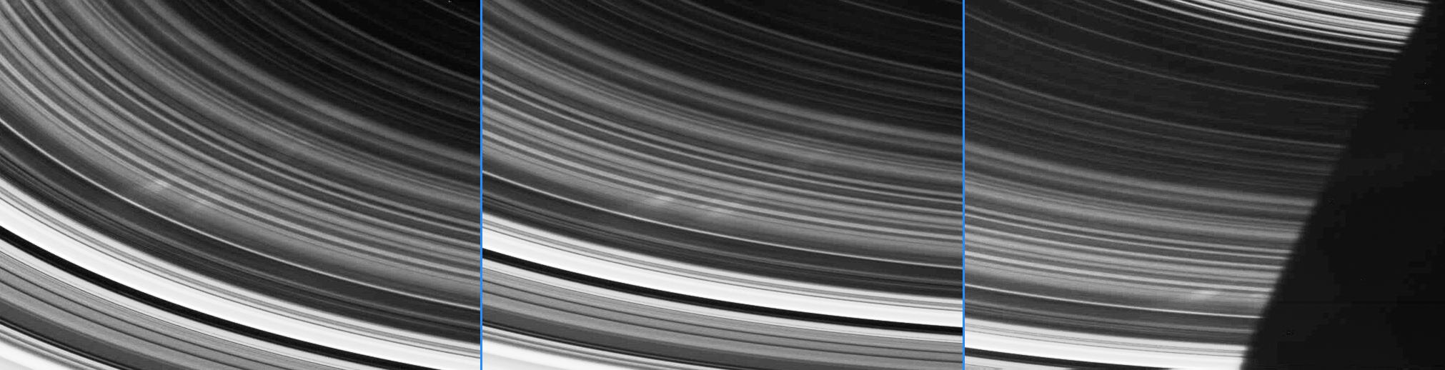 This is an image of the spokes inside Saturn's rings.