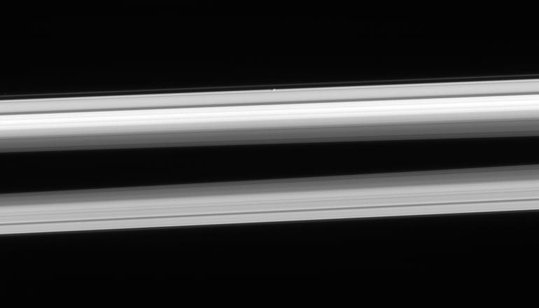Atlas hugging the outer edge of the A ring