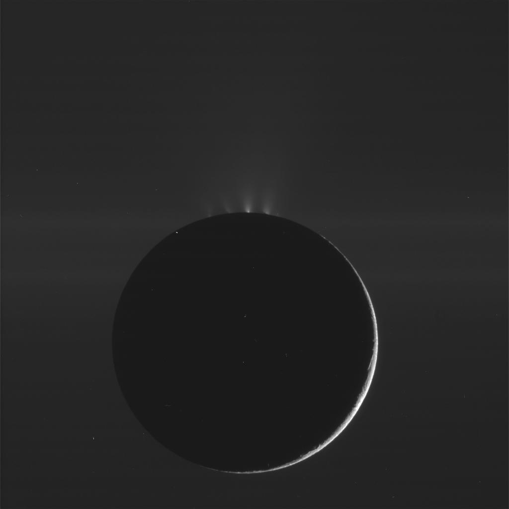 Raw image of Enceladus