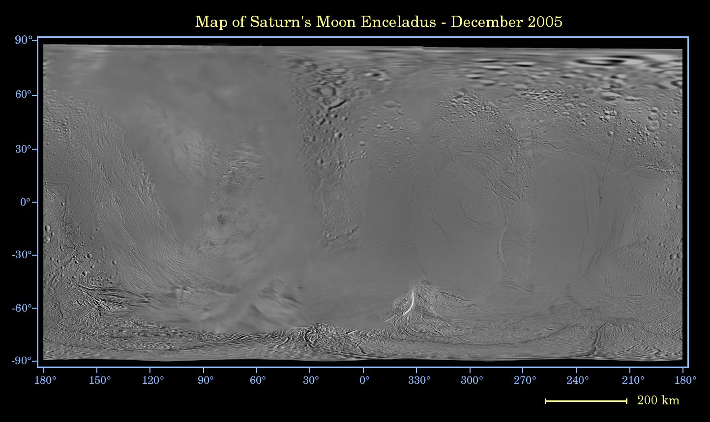 Map of Enceladus