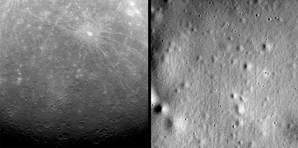The surface of Mercury.