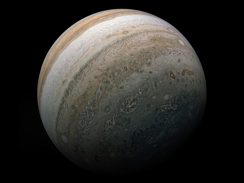 Video showing Juno's flybys of Ganymede and Jupiter