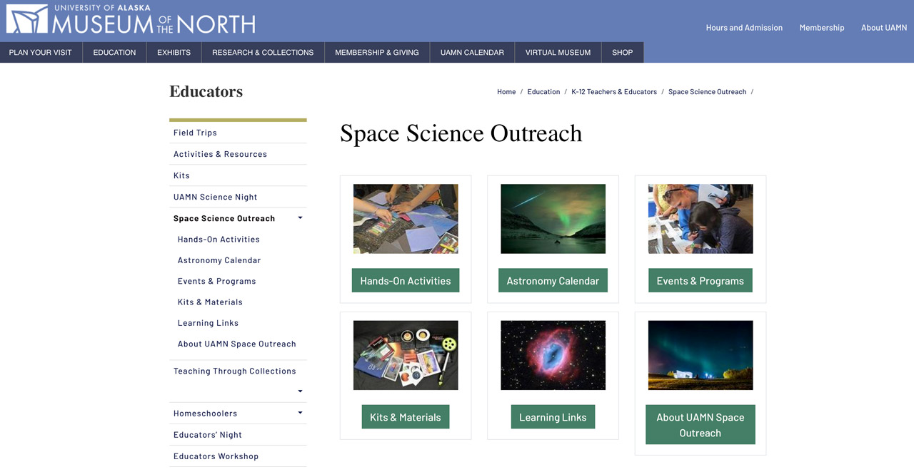 UAF Museum of the North: Space Science Outreach Page | NASA Solar System Exploration