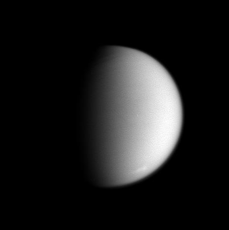 an image of Titan and its clouds