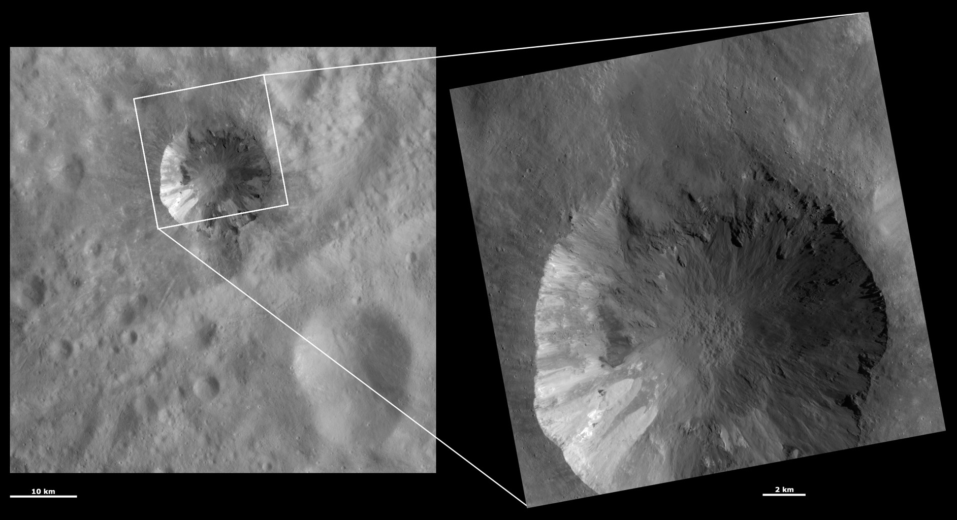 HAMO and LAMO Images of Cornelia Crater