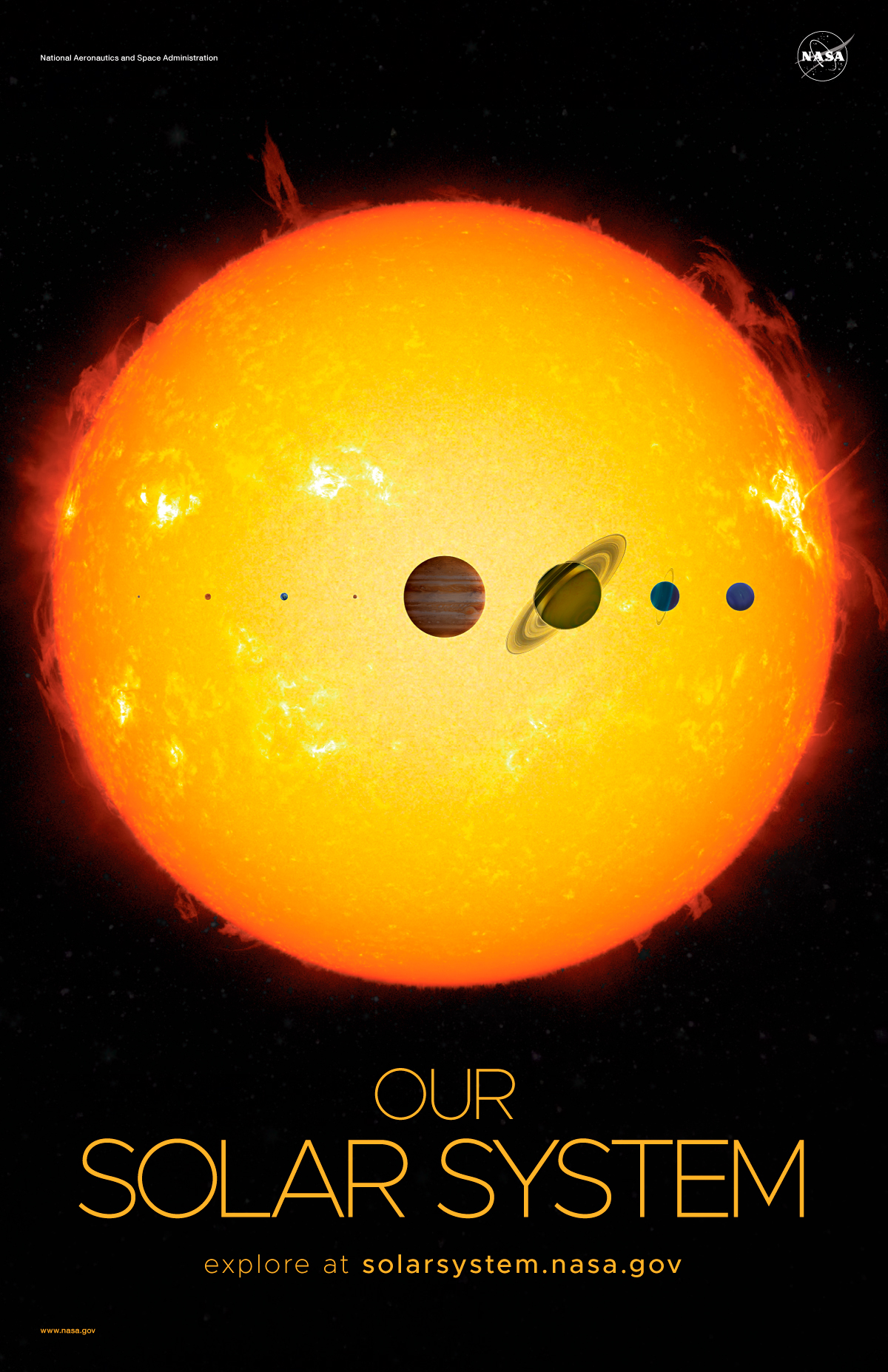 the sun and the planets of our solar system