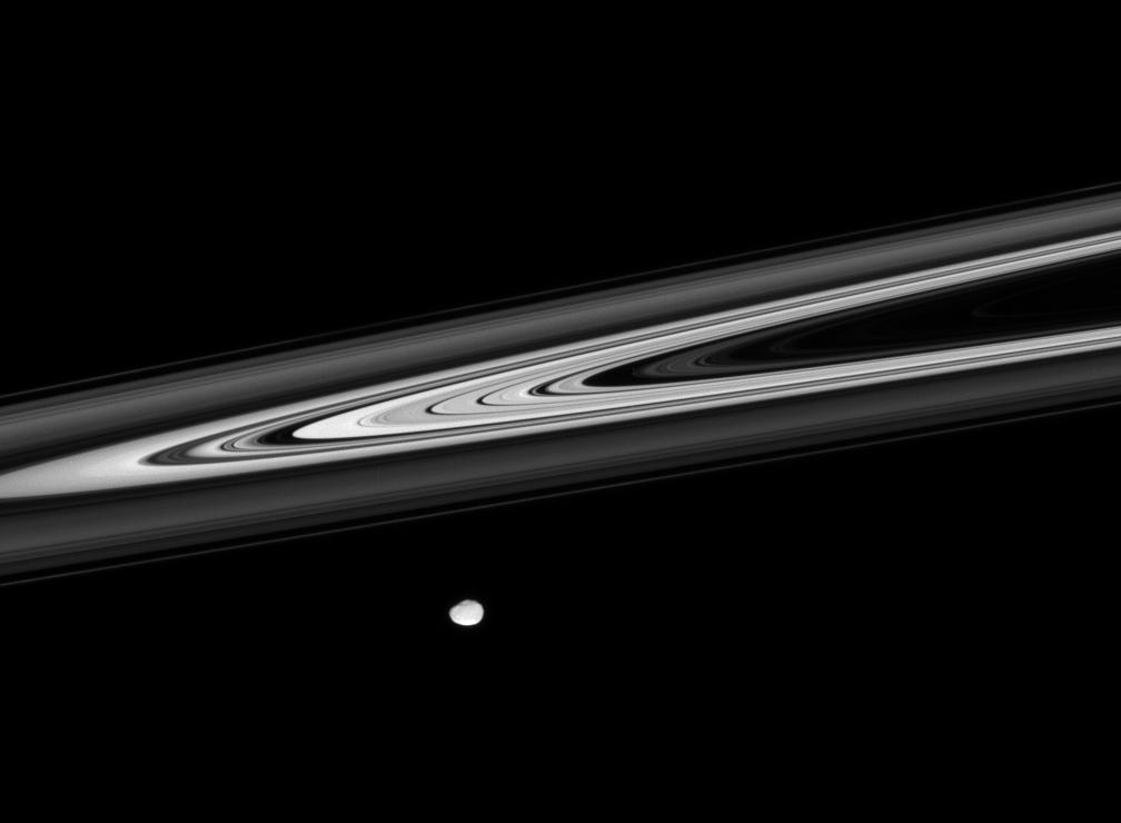 Saturn's rings and Janus