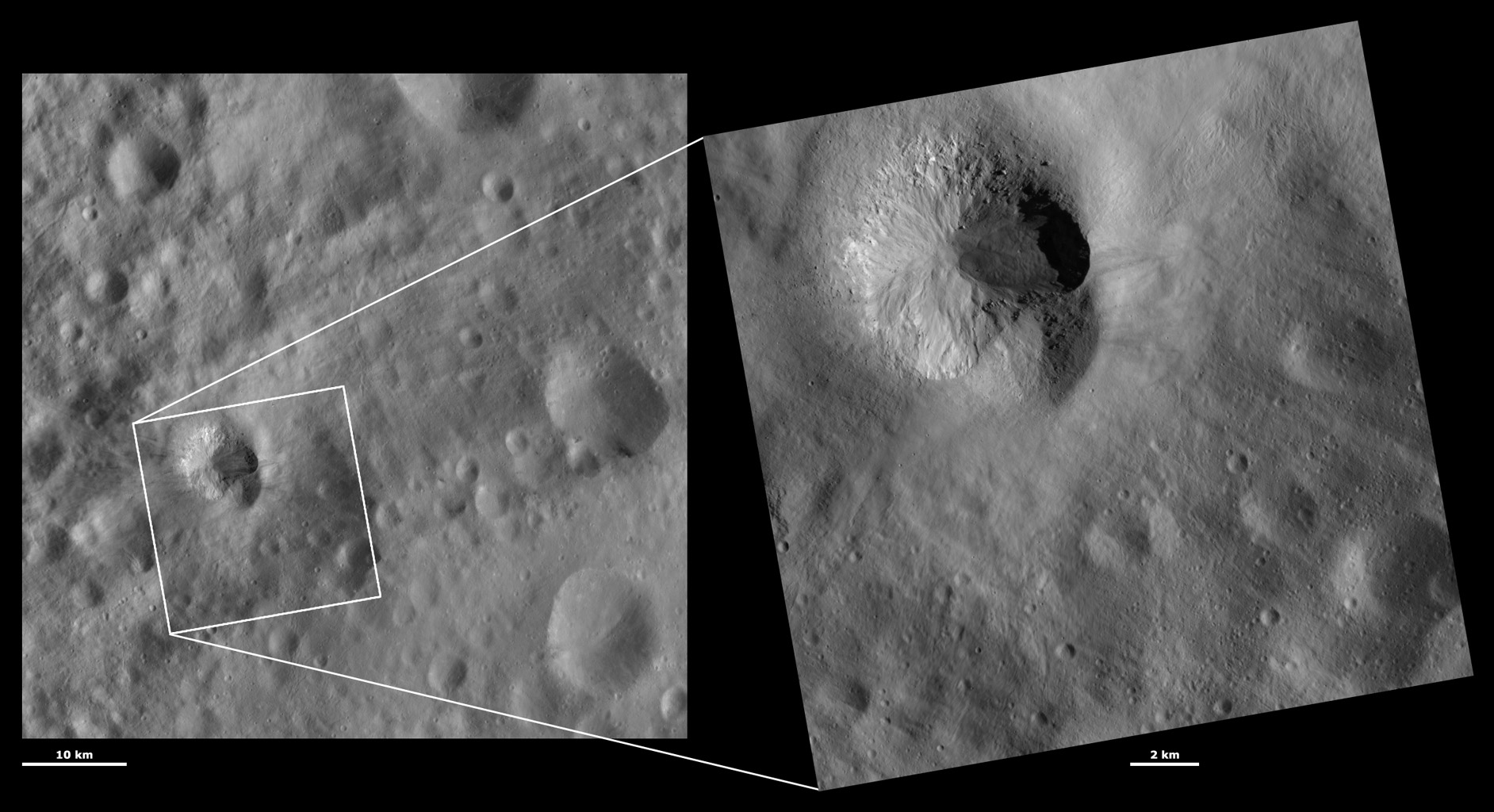 HAMO and LAMO Images of Teia Crater